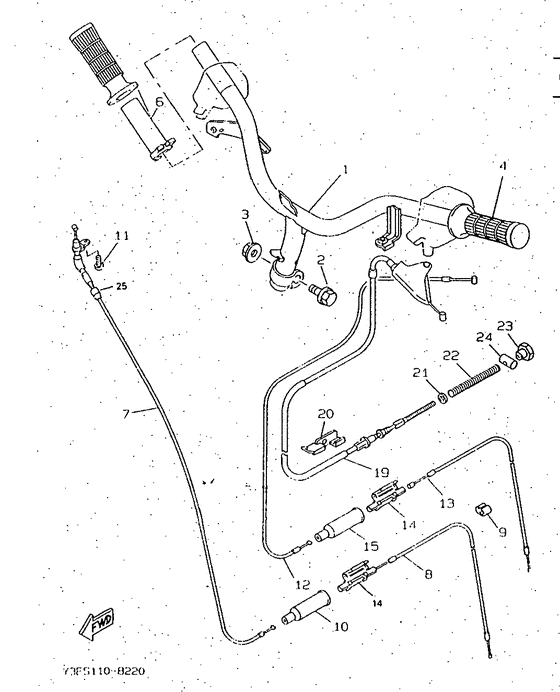 Steering handle & cable