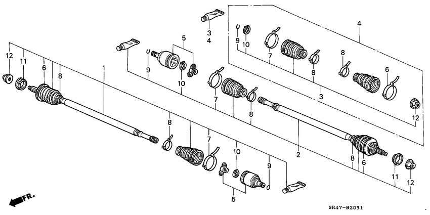 Rear driveshaft