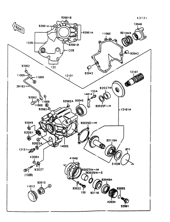 Front bevel gear(1/2)