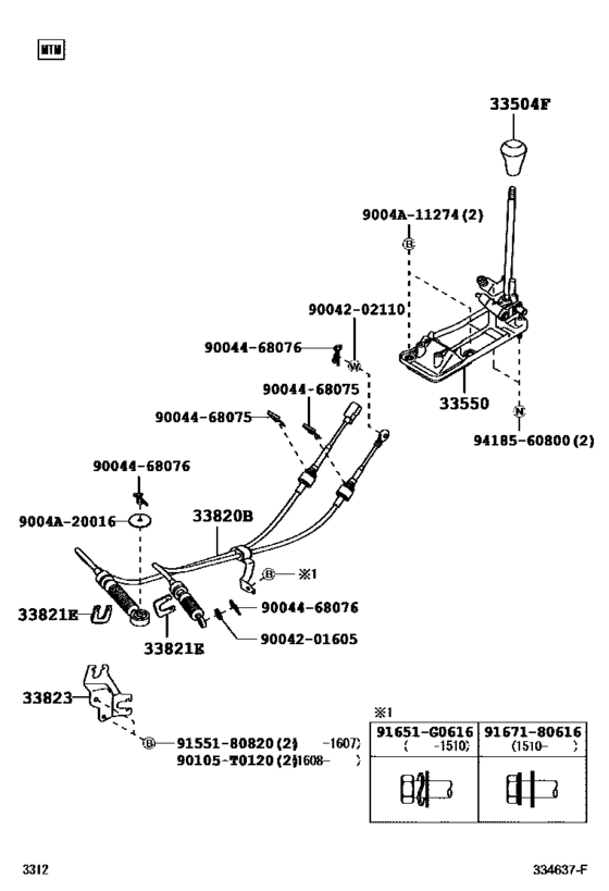 Shift Lever & Retainer