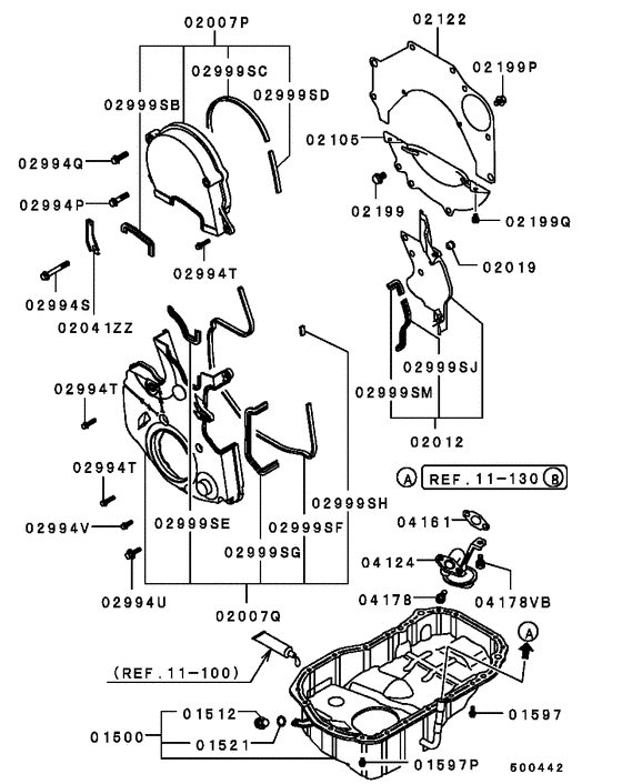 Cover,rear plate & oil pan