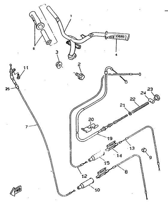 Steering handle & cable