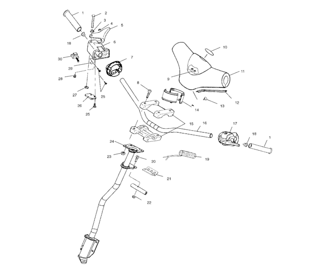 Steering/handlebar