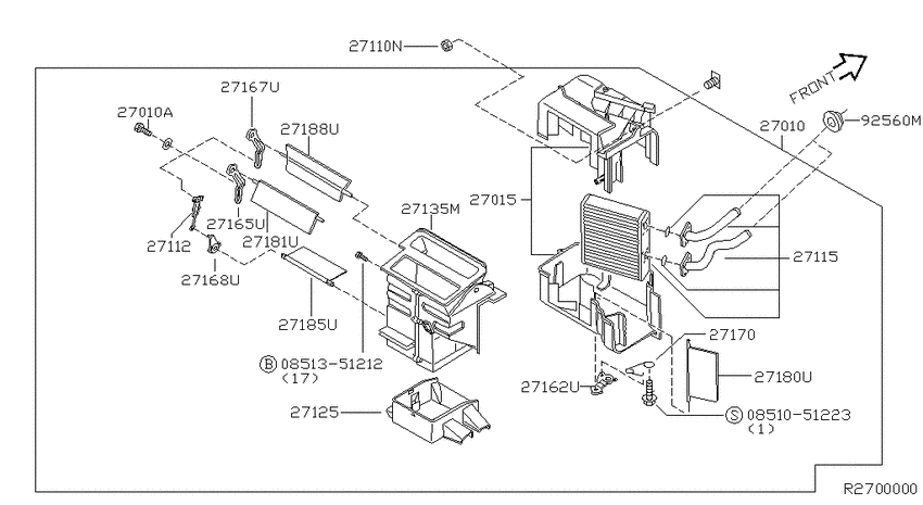 Heater & blower unit
