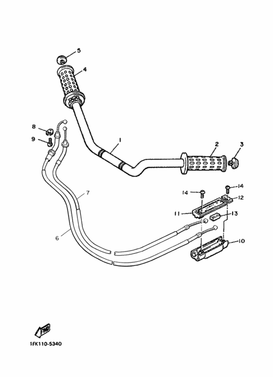 Steering handle & cable