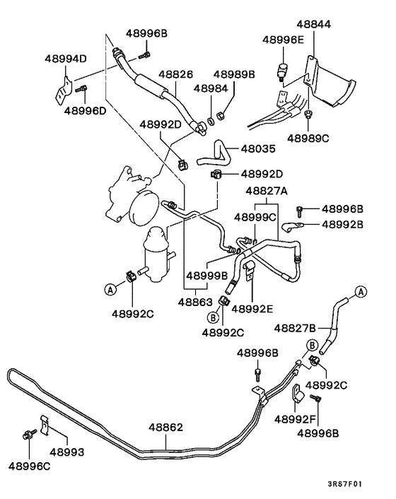 Power steering oil line