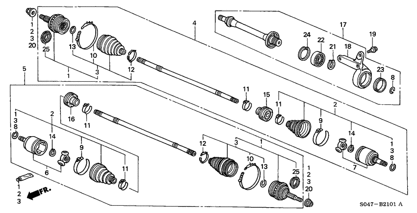 Front driveshaft/ half shaft