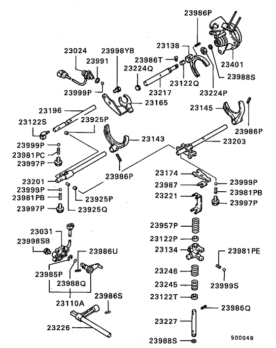 M/t gearshift control