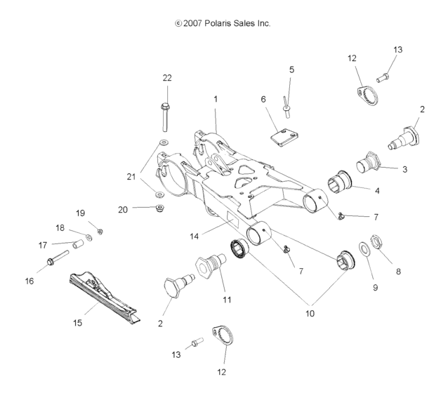 Chassis, swing arm