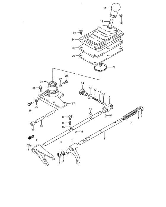 Transfer gear shifting