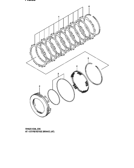 At 1st & reverse brake