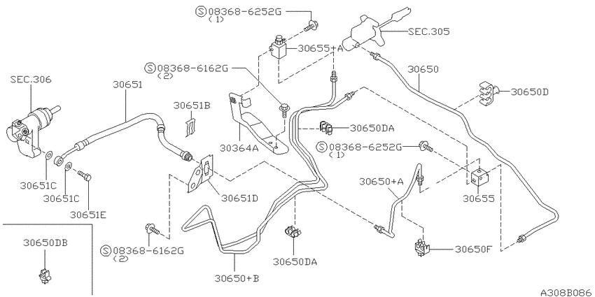 Clutch piping