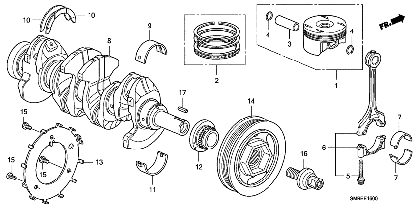 Crankshaft/piston