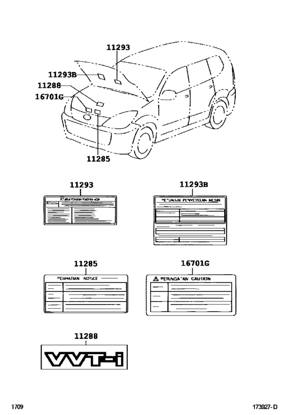 Caution Plate & Name Plate (Engine)
