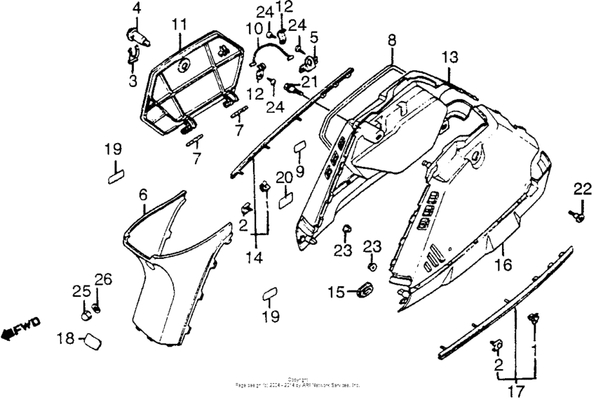 Center cover + body cover