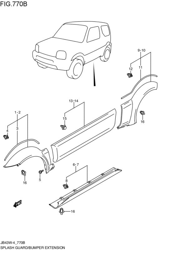 splash guard / bumper extension
