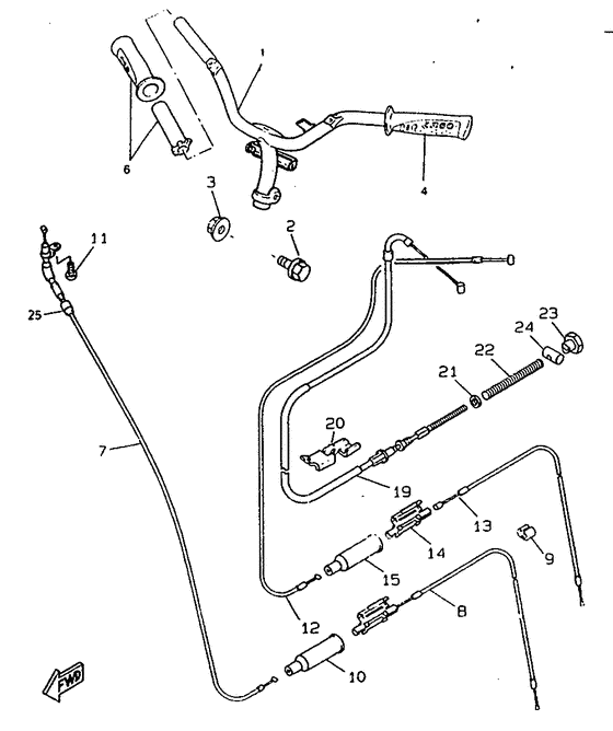 Steering handle & cable