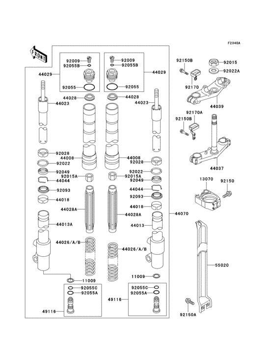 Front fork(kx100-b7)