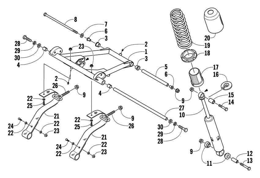 Rear Suspension Front Arm Assembly