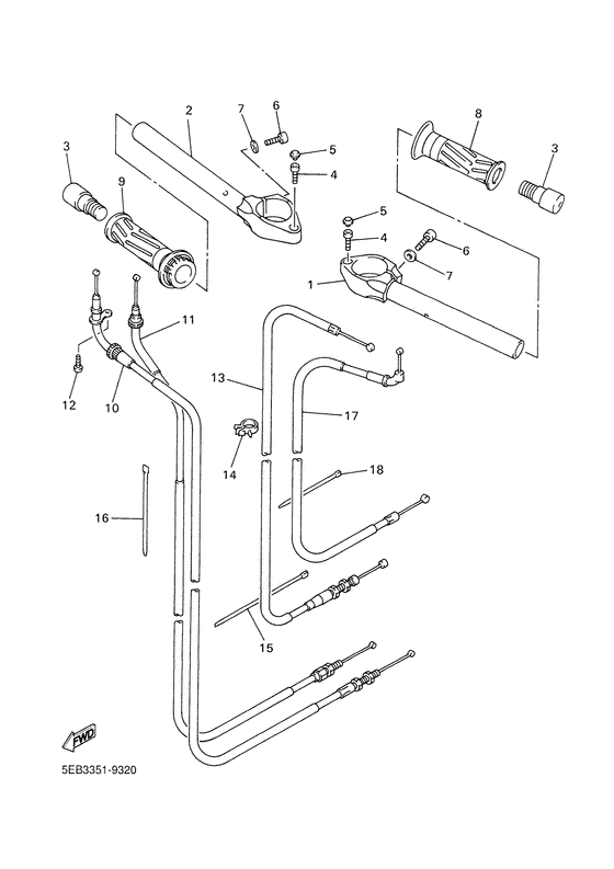 Steering handle & cable