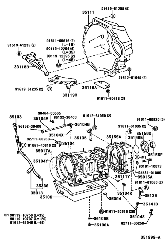 Transmission Case & Oil Pan (Atm)