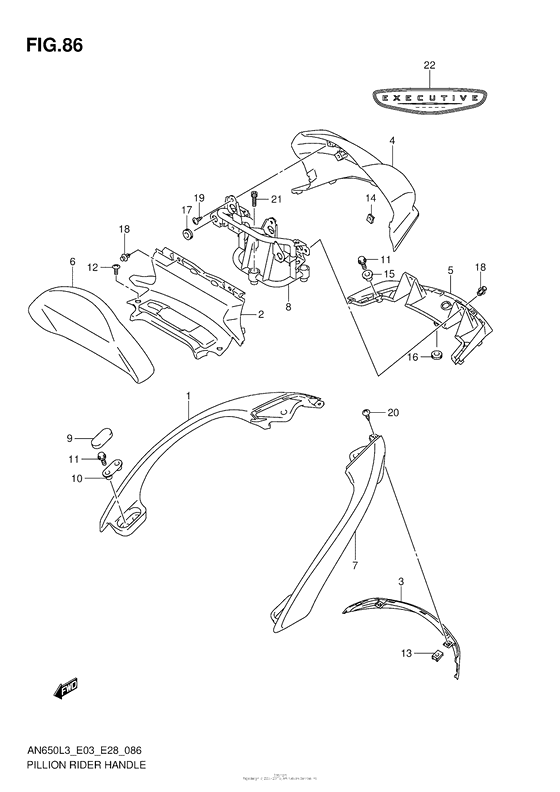 Pillion Rider Handle (An650Zl3 E28)