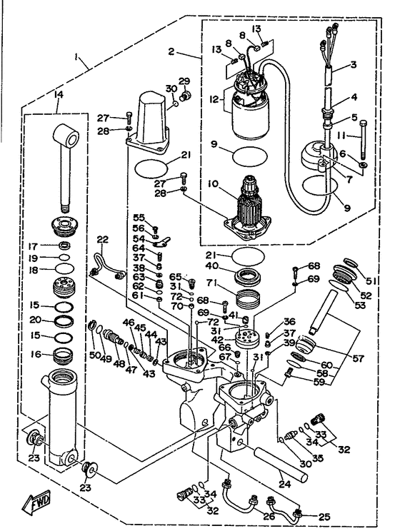 Power trim & tilt assy 2