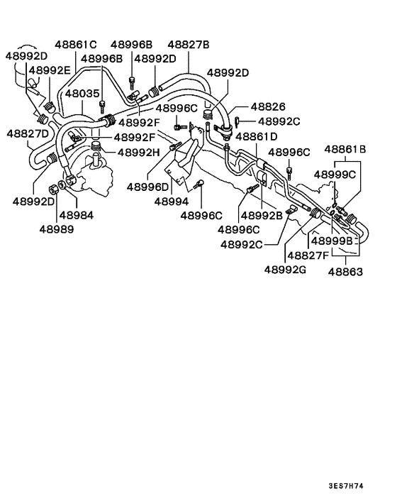 Power steering oil line