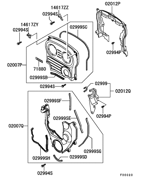 Cover,rear plate & oil pan