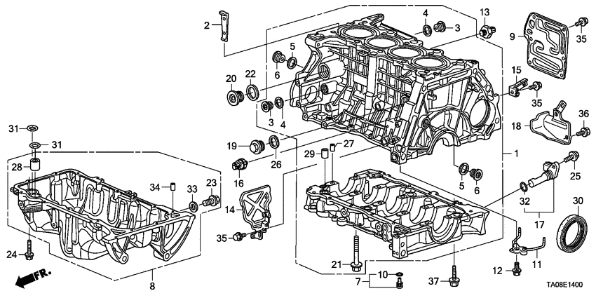 Cylinder block/oil pan