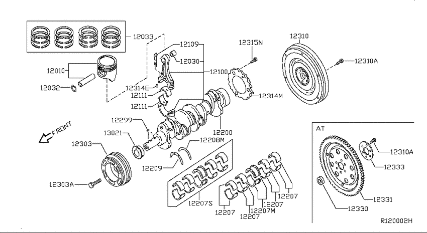 Piston,crankshaft & flywheel