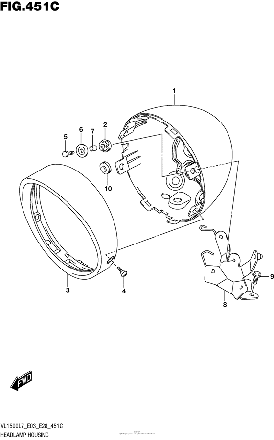 Headlamp Housing (Vl1500Bl7 E33)