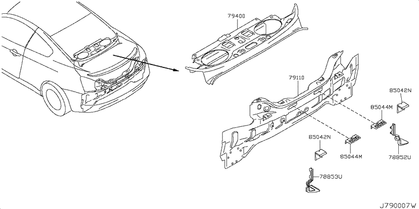 Rear panel & fitting