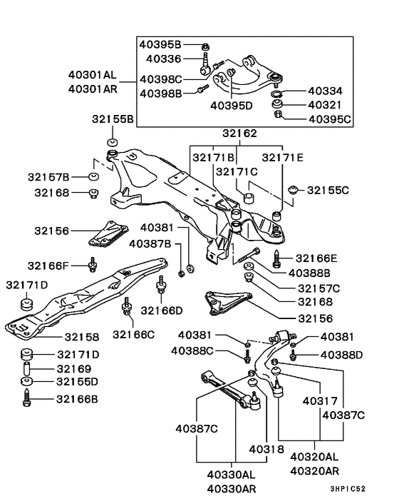 Front susp arm & member