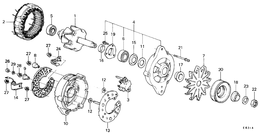 Alternator components
