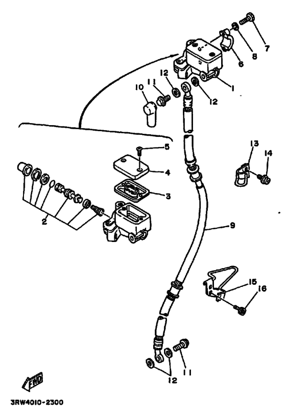 Front master cylinder