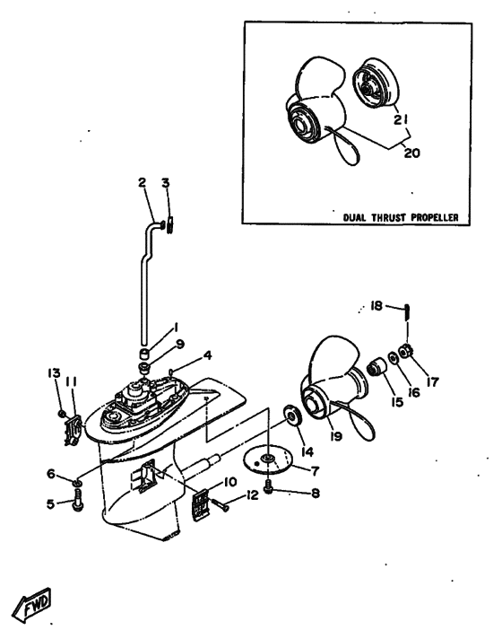 Lower casing & drive
