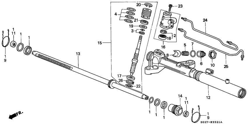 Power steering gear box components
