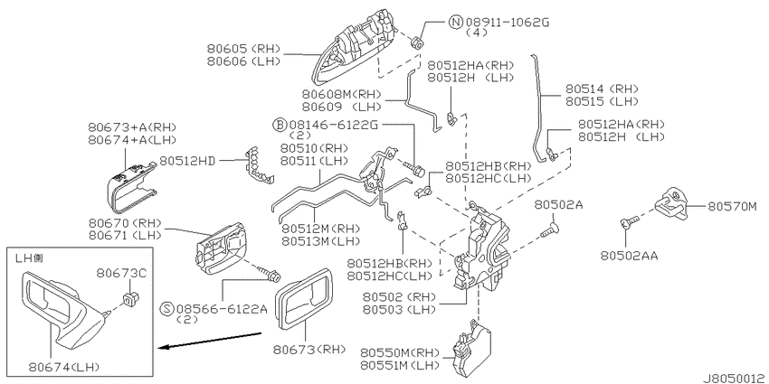 Front door lock & handle