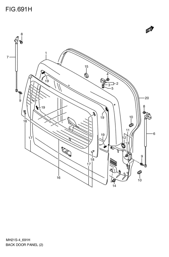 back door panel