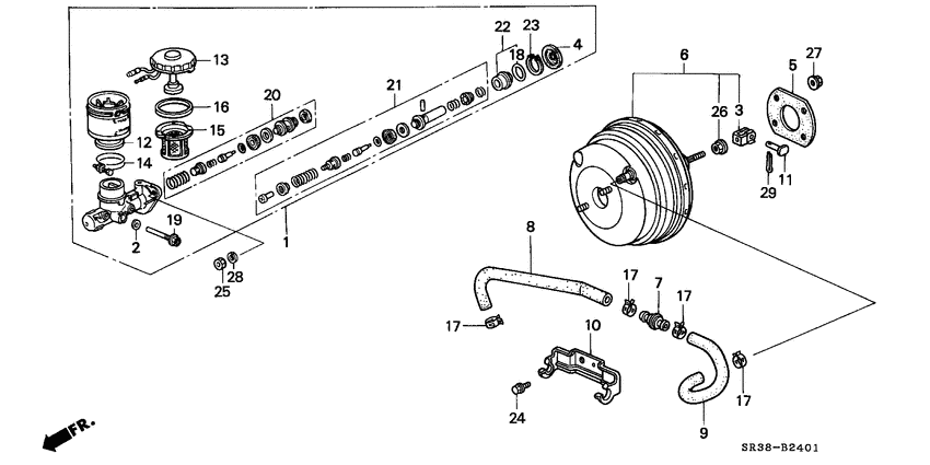 Brake master cylinder/ master power