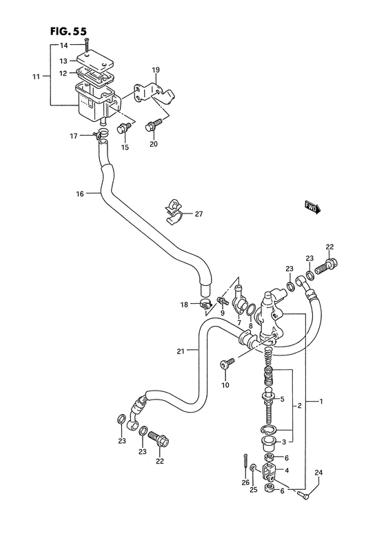 Rear master cylinder