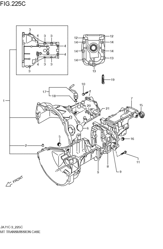 mt transmission case for 1989 1990 Suzuki JIMNY JA71V Japan sales