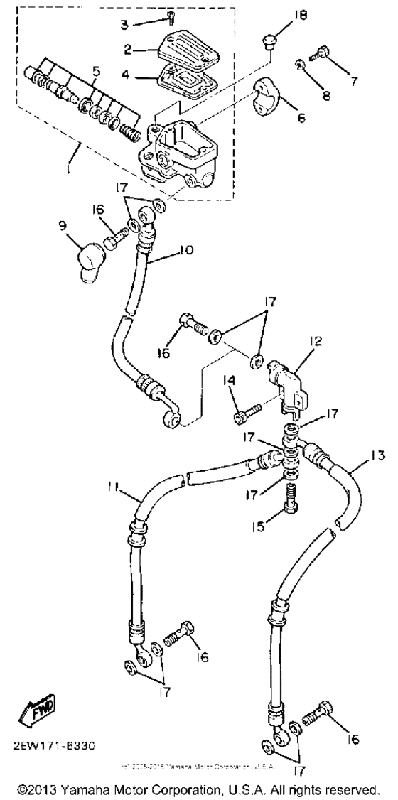 Front master cylinder