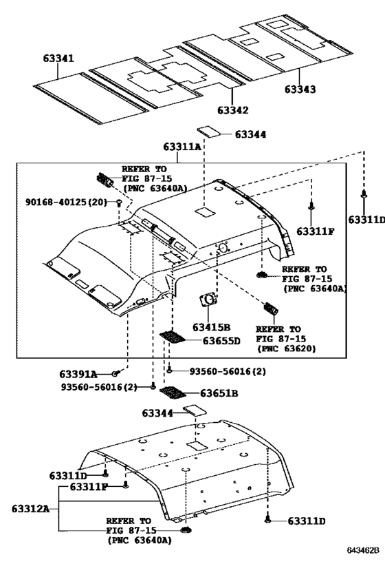 Roof Headlining & Silencer Pad