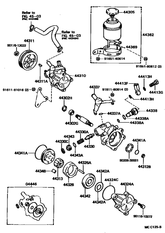 Vane Pump & Reservoir (Power Steering)