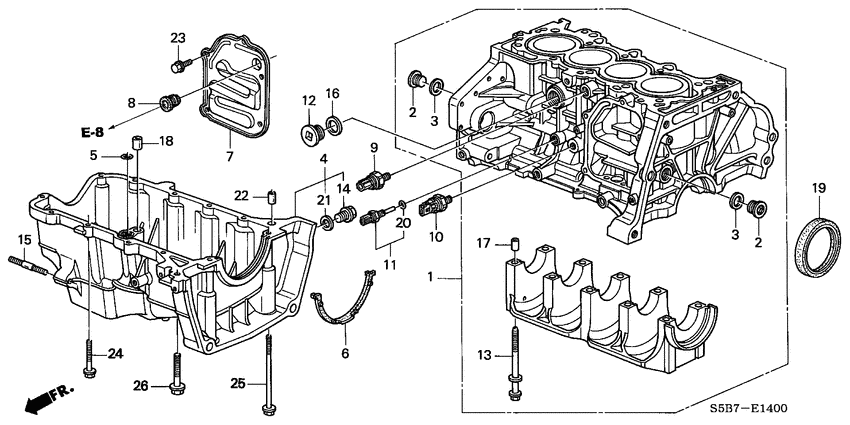 Cylinder block/oil pan