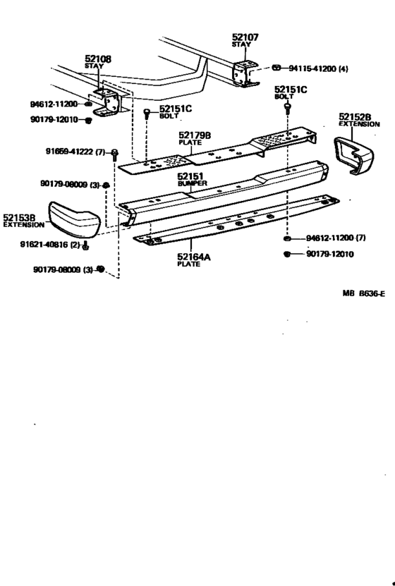 Rear Bumper & Bumper Stay