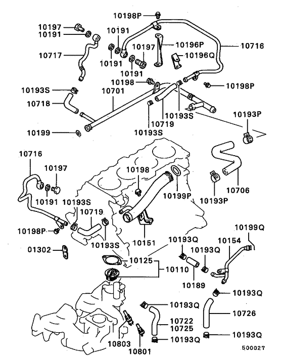 Water pipe & thermostat