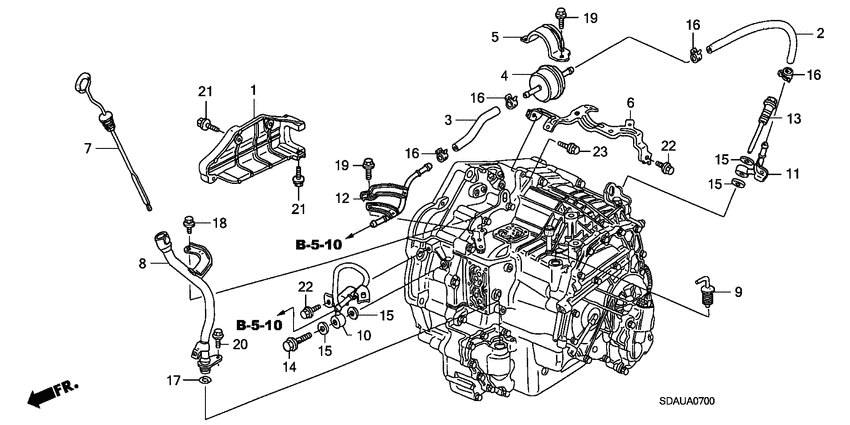 Oil level gauge/ atf pipe